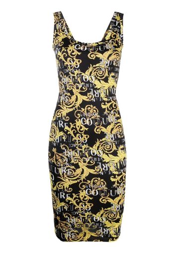 Versace Jeans Couture Abito midi con stampa - Nero