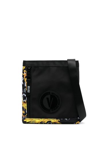 Versace Jeans Couture logo-patch detail messenger bag - Nero