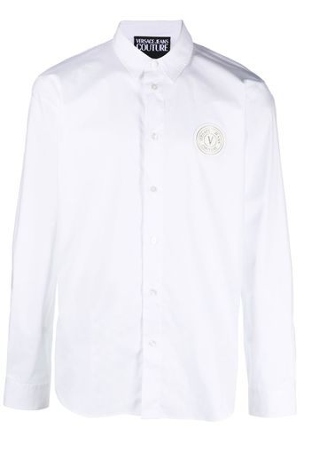 Versace Jeans Couture logo patch buttoned shirt - Bianco