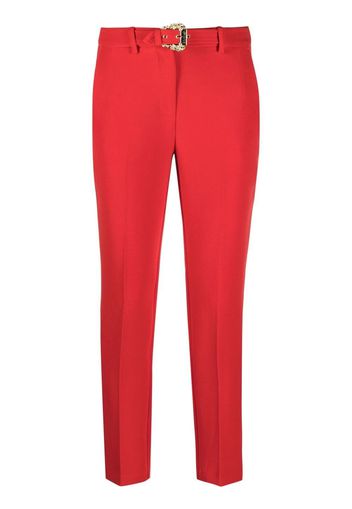 Versace Jeans Couture belted cropped trousers - Rosso