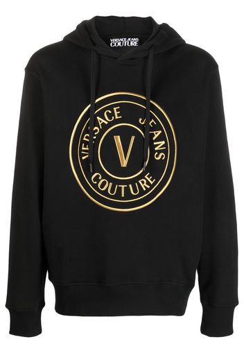 Versace Jeans Couture logo-print cotton hoodie - Nero