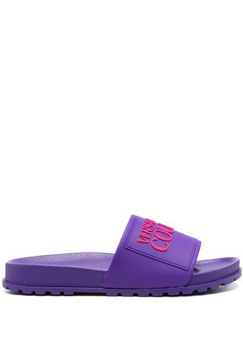 Versace Jeans Couture logo-print slides - Viola