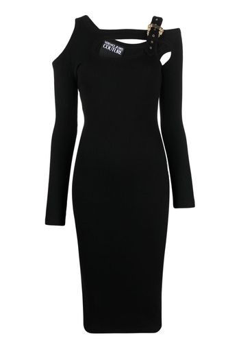 Versace Jeans Couture Baroque Buckle cut-out midi dress - Nero