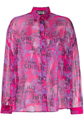 Versace Jeans Couture logo-print long-sleeve shirt - Rosa