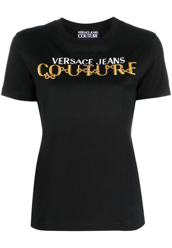 Versace Jeans Couture T-shirt Logo Couture con stampa - Nero