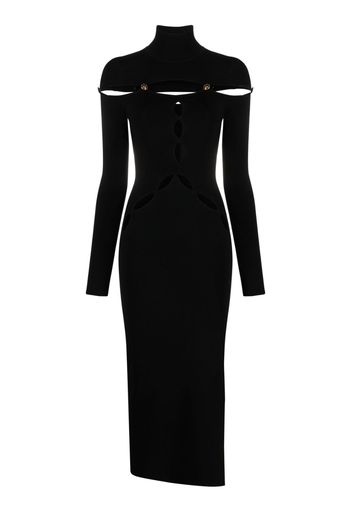 Versace Jeans Couture Abito Medusa con cut-out - Nero