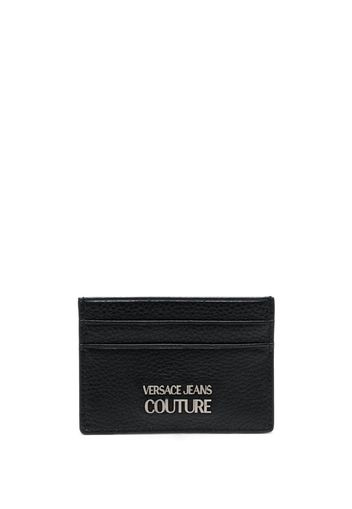 Versace Jeans Couture logo-plaque leather cardholder - Nero