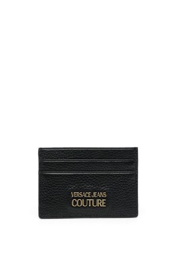 Versace Jeans Couture logo-plaque leather cardholder - Nero