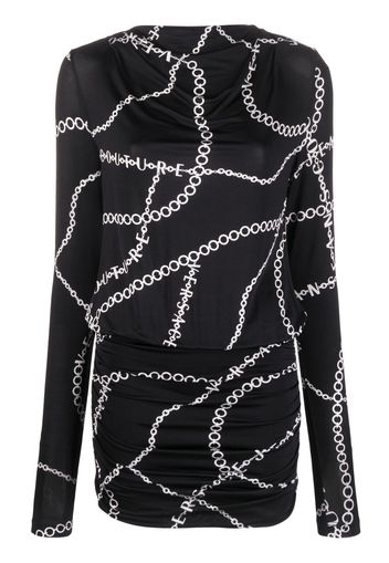 Versace Jeans Couture Abito corto con scollatura posteriore - Nero