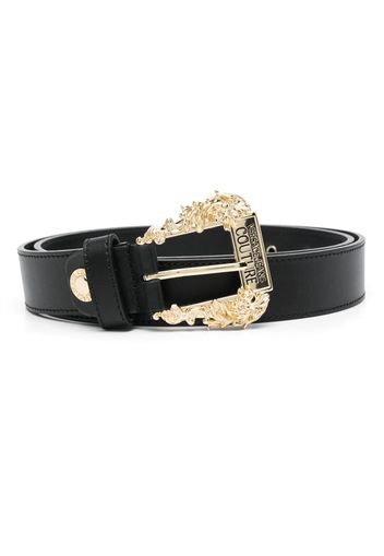 Versace Jeans Couture baroque-buckle leather belt - Nero