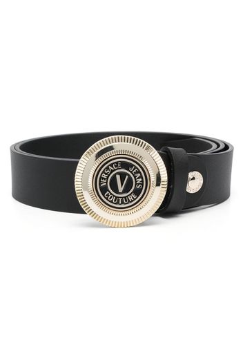 Versace Jeans Couture logo-buckle leather belt - Nero