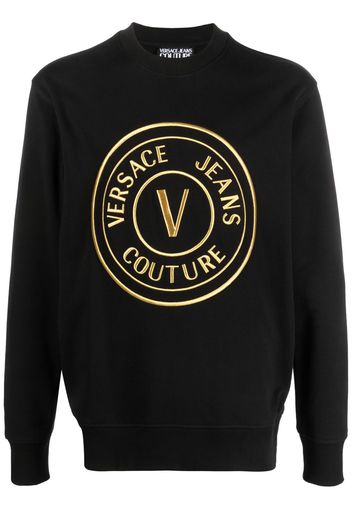 Versace Jeans Couture Felpa con ricamo - Nero