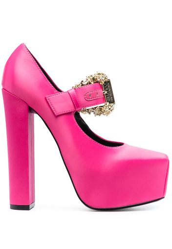 Versace Jeans Couture Hurley 150mm satin platform pumps - Rosa