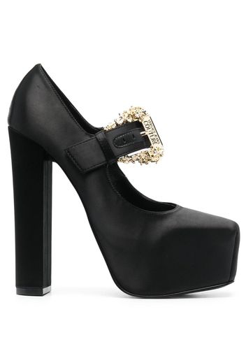 Versace Jeans Couture Hurley 150mm satin platform pumps - Nero