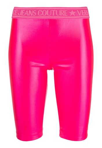 Versace Jeans Couture Leggings con banda logo - Rosa