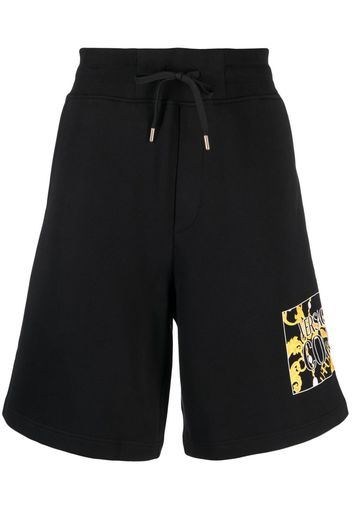 Versace Jeans Couture logo-print cotton track shorts - Nero