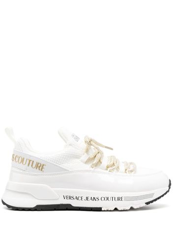 Versace Jeans Couture Dynamic logo-print leather sneakers - Bianco