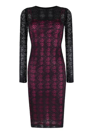 Versace Jeans Couture sheer long-sleeved dress - Nero