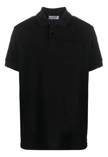 Versace Jeans Couture logo-tape cotton polo shirt - Nero