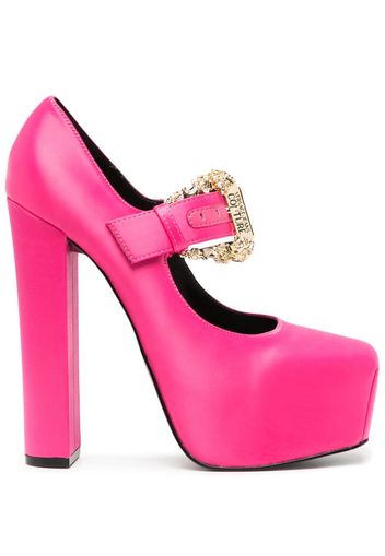 Versace Jeans Couture Hurley 150mm satin platform pumps - Rosa