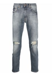 Versace Jeans Couture ripped-detailing slim-fit jeans - Blu