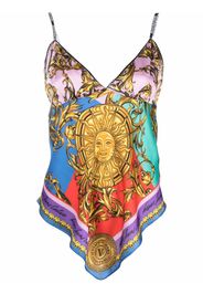 Versace Jeans Couture baroque-print tank top - Blu