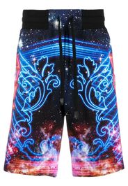 Versace Jeans Couture Shorts sportivi con stampa - Nero