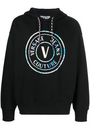 Versace Jeans Couture logo print hoodie - Nero