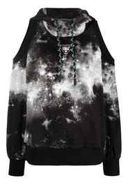 Versace Jeans Couture tie-dye cut-out hoodie - Nero