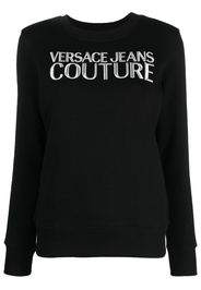 Versace Jeans Couture logo-embroidered crew-neck sweatshirt - Nero