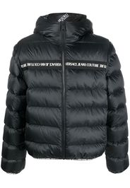 Versace Jeans Couture logo-print hooded padded jacket - Nero