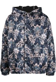 Versace Jeans Couture floral-print padded jacket - Blu