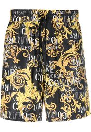 Versace Jeans Couture Shorts sportivi con stampa Barocco - Nero