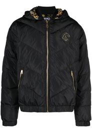 Versace Jeans Couture logo-patch down puffer jacket - Nero