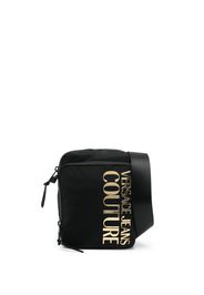 Versace Jeans Couture logo-plaque detail messenger bag - Nero