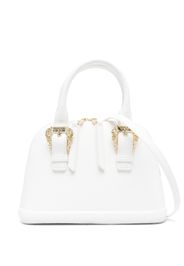 Versace Jeans Couture decorative-buckle faux leather tote - Bianco