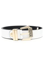 Versace Jeans Couture engraved-logo leather belt - Bianco