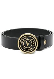 Versace Jeans Couture logo-buckle leather belt - Nero