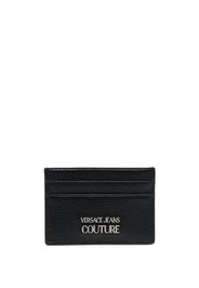 Versace Jeans Couture logo-plaque leather cardholder - Nero