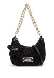 Versace Jeans Couture Borsa a spalla trapuntata con placca logo - Nero