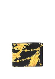 Versace Jeans Couture Portafoglio bi-fold con stampa barocca - Nero