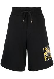 Versace Jeans Couture logo-print cotton track shorts - Nero