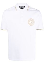 Versace Jeans Couture logo-embroidered cotton polo shirt - Bianco