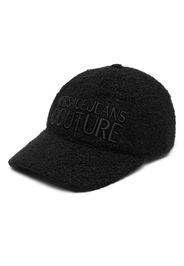 Versace Jeans Couture logo-embroidered faux-shearling cap - Nero