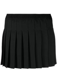 Versace Jeans Couture logo-print strap pleated skirt - Nero