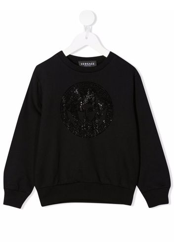 Versace Kids Felpa con ricamo - Nero