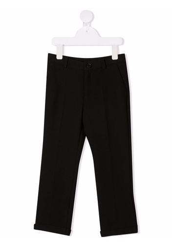 Versace Kids straight-leg cotton trousers - Nero