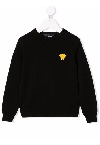 Versace Kids Maglione Medusa con applicazione - Nero