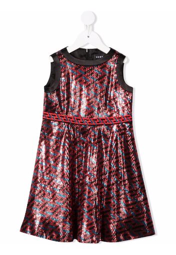 Versace Kids Abito con paillettes - Rosso