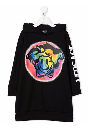 Versace Kids graphic-print cotton hoodie - Nero